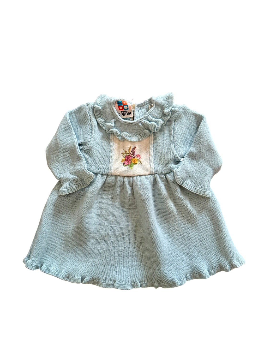 Robe tricot bleue - 3 mois