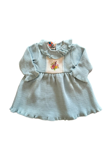 Robe tricot bleue - 3 mois