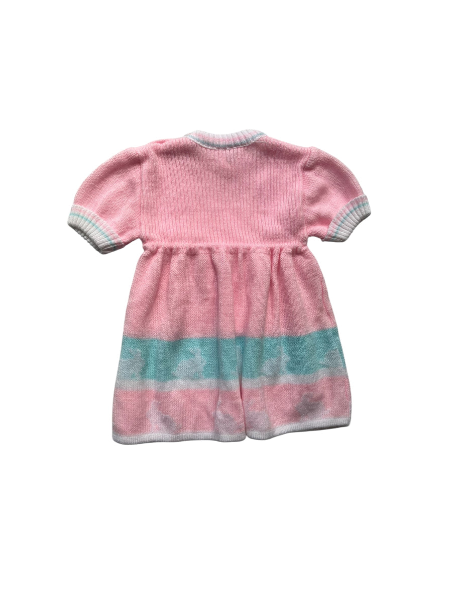 Robe tricot rose - 3 mois