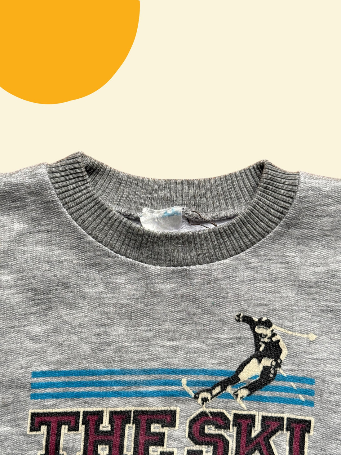 Sweat ski gris- 6 ans