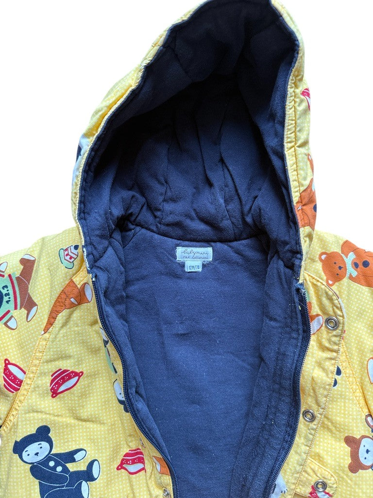 Blouson nounours jaune - 12 mois