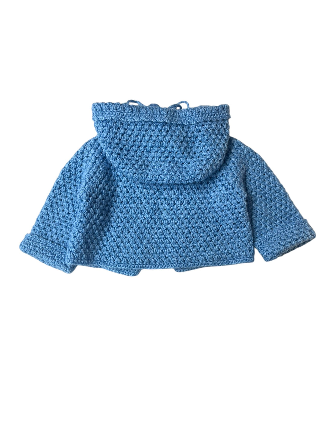 Gilet cape tricot bleue - 12 mois