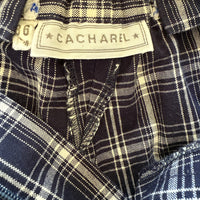 Short bretelles carreaux marine - 4 ans