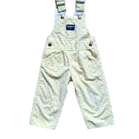 Salopette denim jaune fleurie - 24 mois