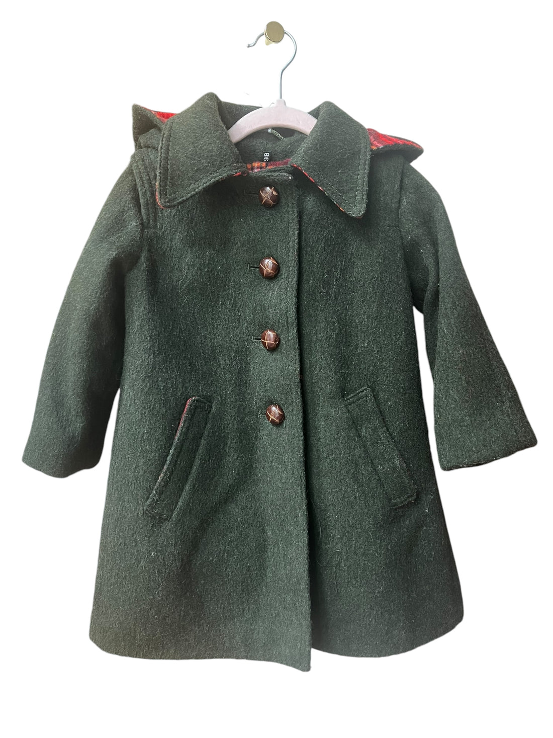 Manteau lainage vert - 3 ans