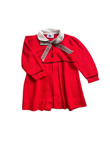 Robe en maille rouge - 3 ans