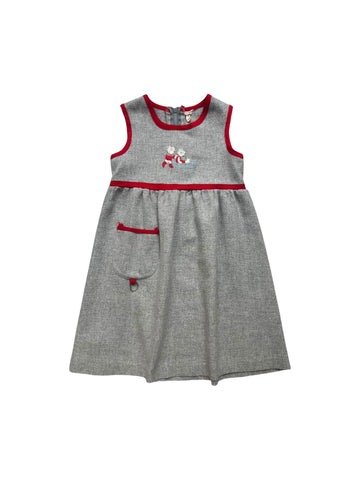 Robe laineuse gris - 4 ans