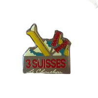 Pin's 3 Suisses bonhomme de neige 1992