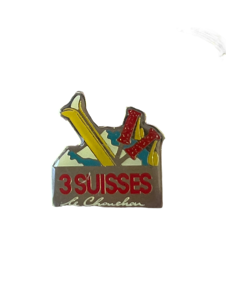 Pin's 3 Suisses bonhomme de neige 1992