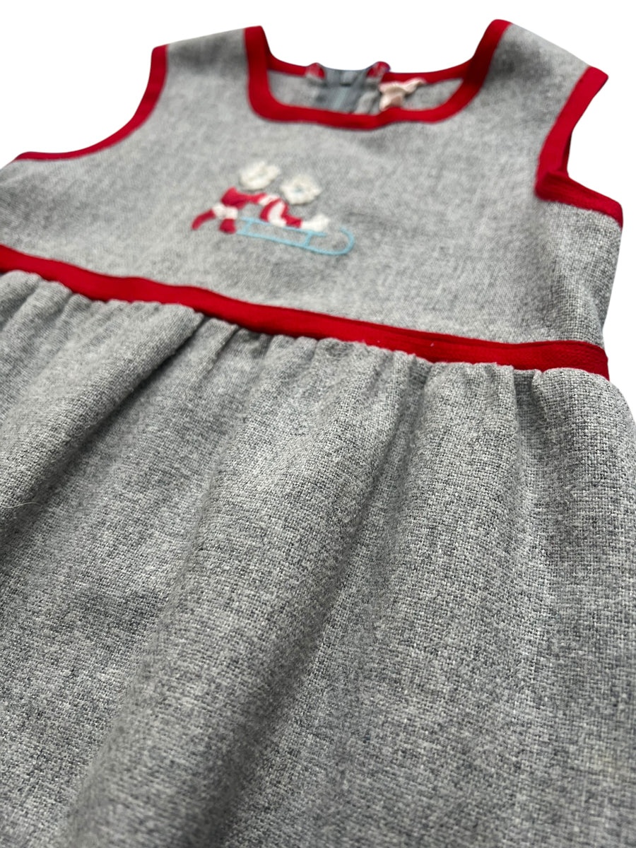 Robe laineuse gris - 4 ans