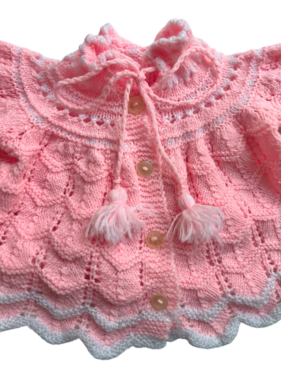 Gilet fantaisie rose - 3/6 mois