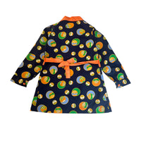 Blouse d'école boules orange - 5 ans