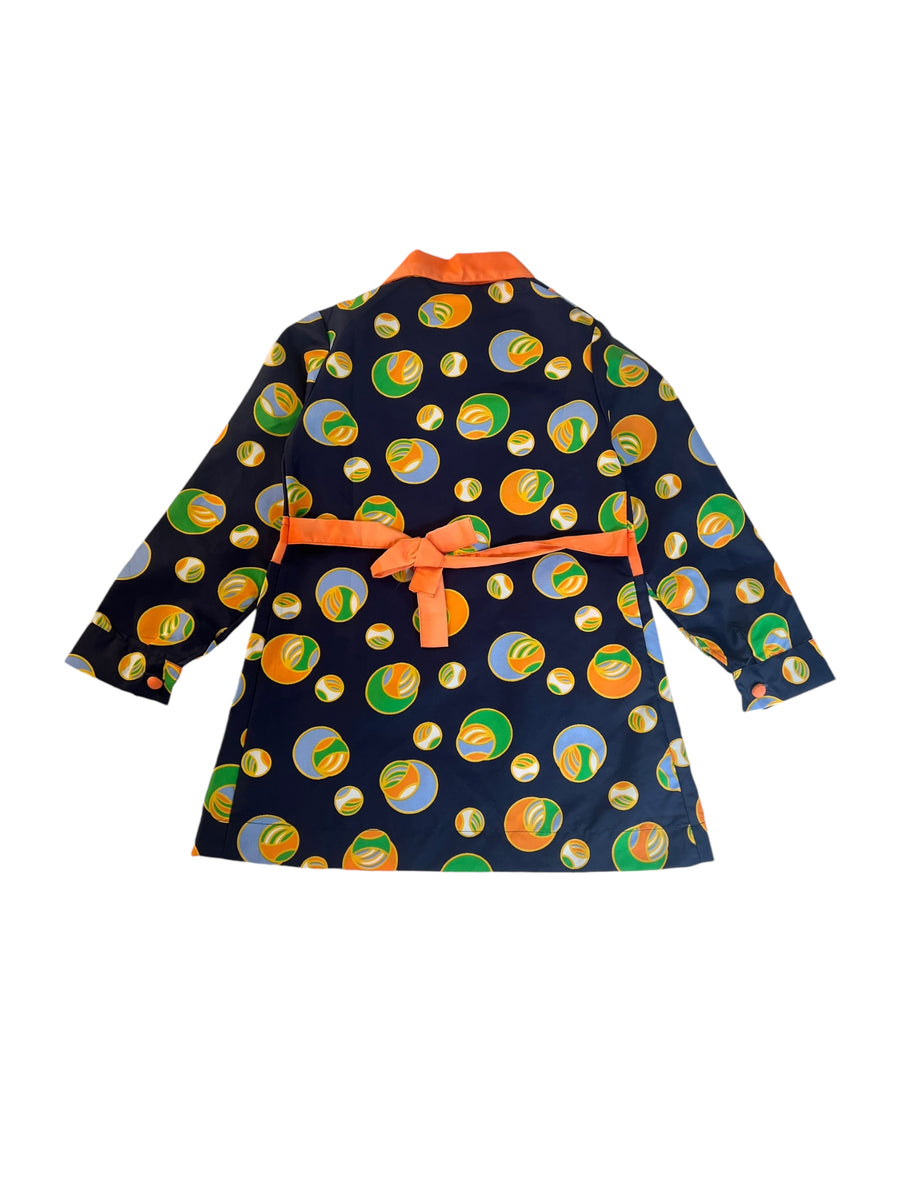 Blouse d'école boules orange - 5 ans