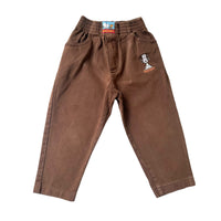 Pantalon toile coton marron Snoopy - 3 ans