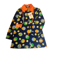 Blouse d'école boules orange - 5 ans