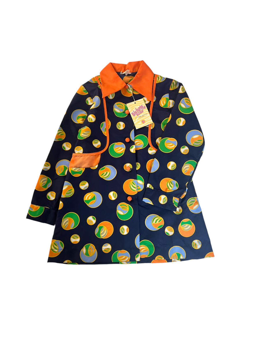 Blouse d'école boules orange - 5 ans