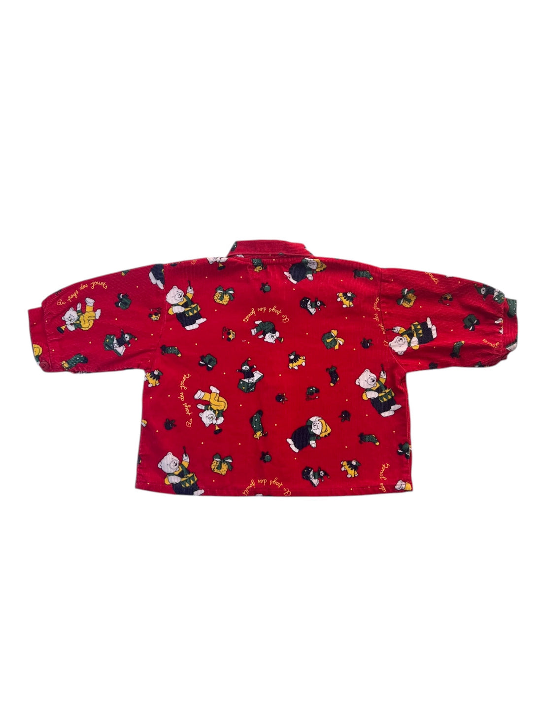 Chemise velours nounours de Noël - 6 mois