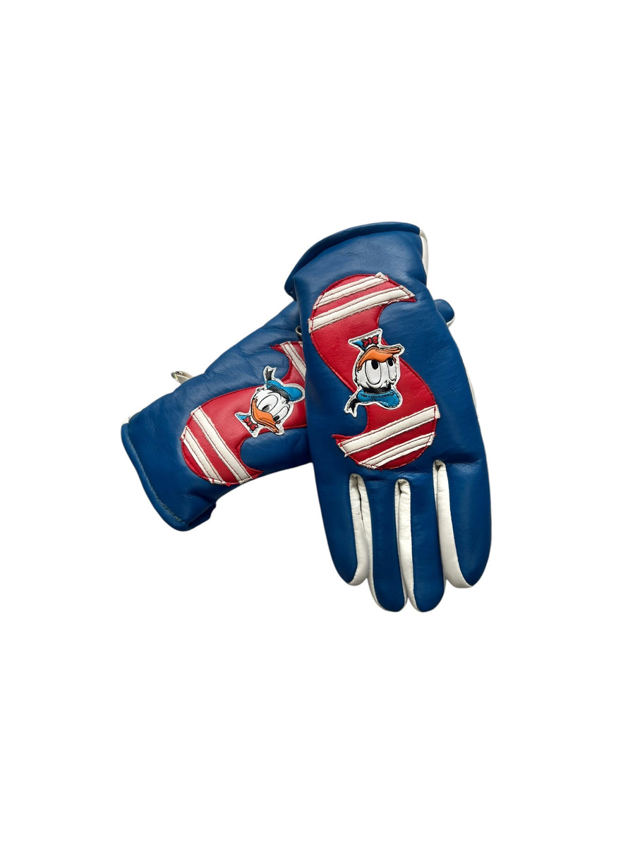 Gants similicuir Donald bleu - 8/10 ans