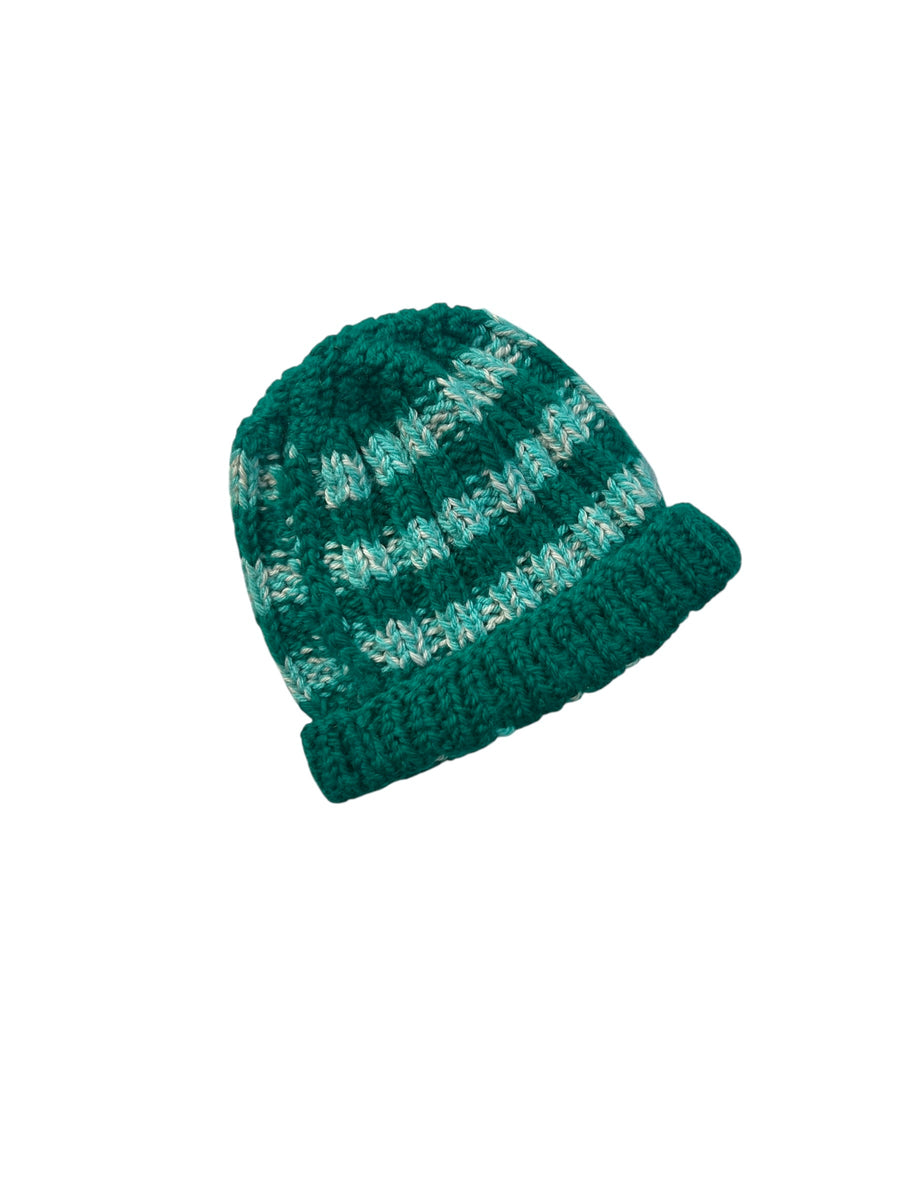 Bonnet tricot vert - 0/3 mois