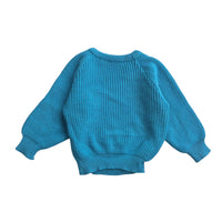 Pull côtelé bleu - 2/3 ans