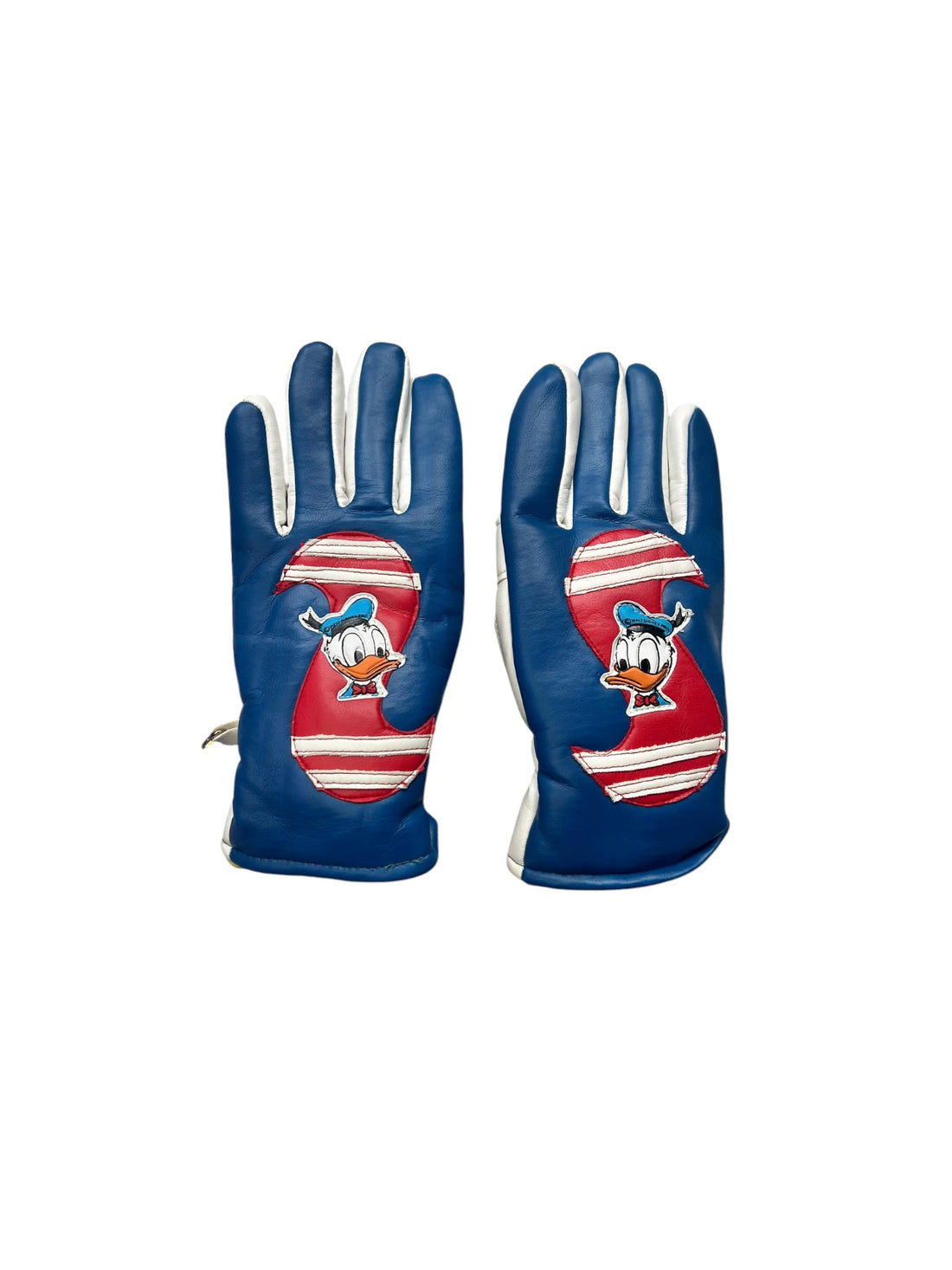 Gants similicuir Donald bleu - 8/10 ans