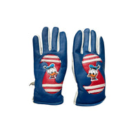 Gants similicuir Donald bleu - 8/10 ans