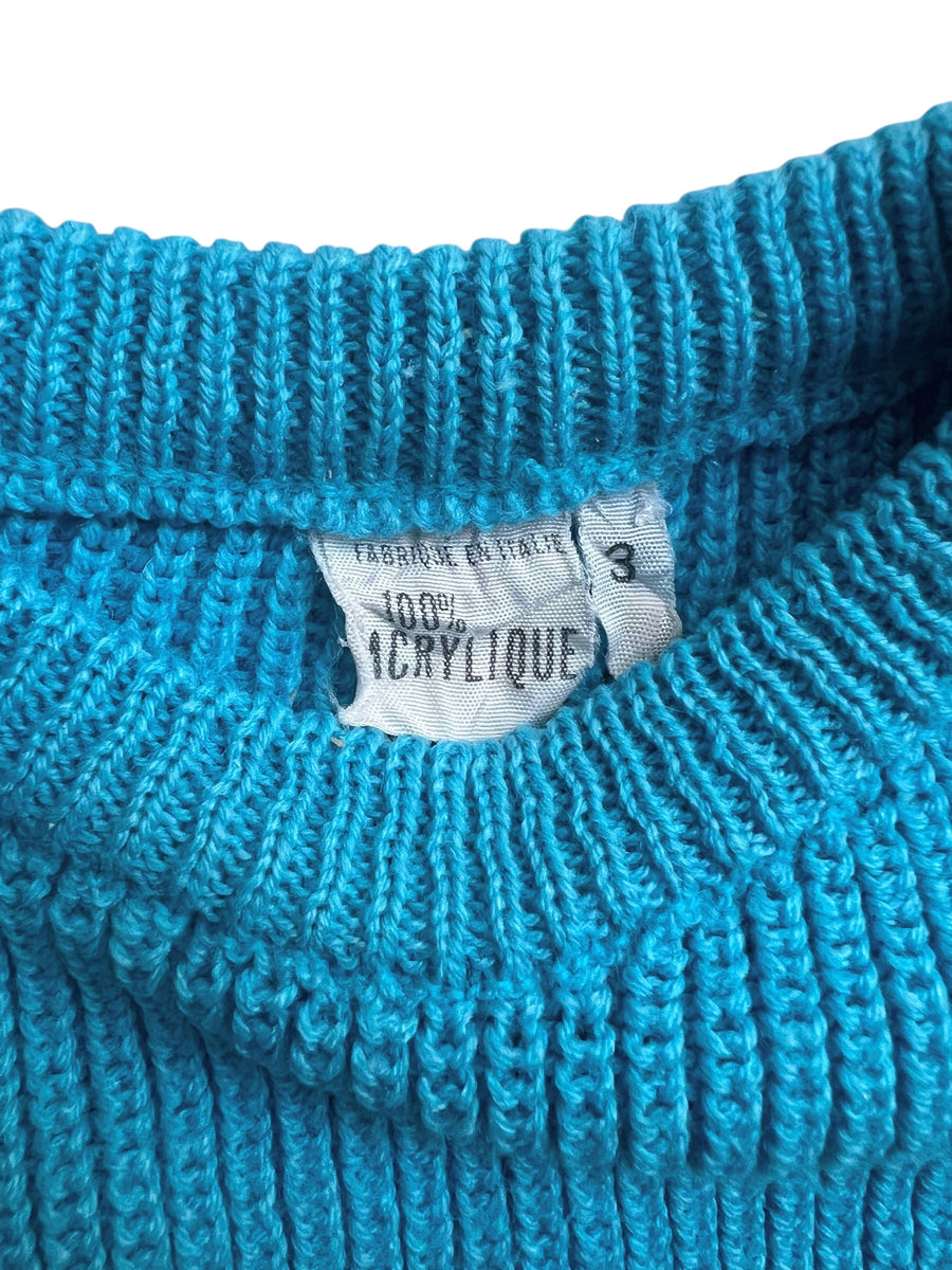 Pull côtelé bleu - 2/3 ans