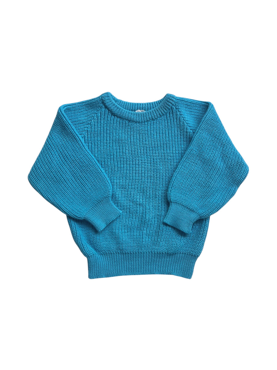 Pull côtelé bleu - 2/3 ans