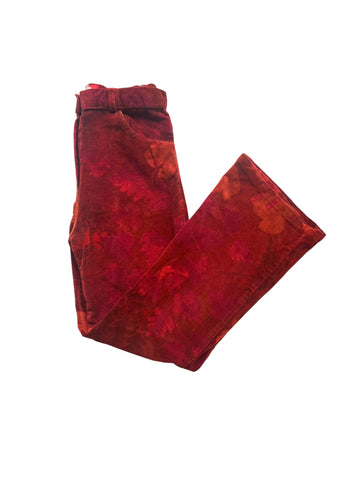 Pantalon velours feuilles - 12 ans