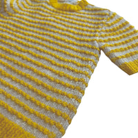 Pull manches courtes jaune - 6/9 mois