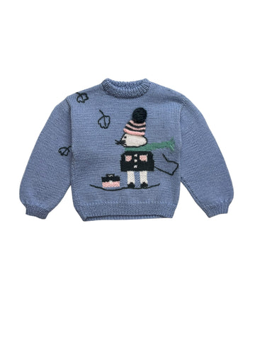 Pull bonnet pompon - 3 ans