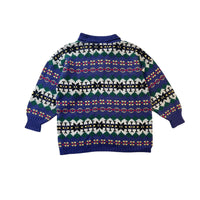 Pull jacquard violet - 4 ans