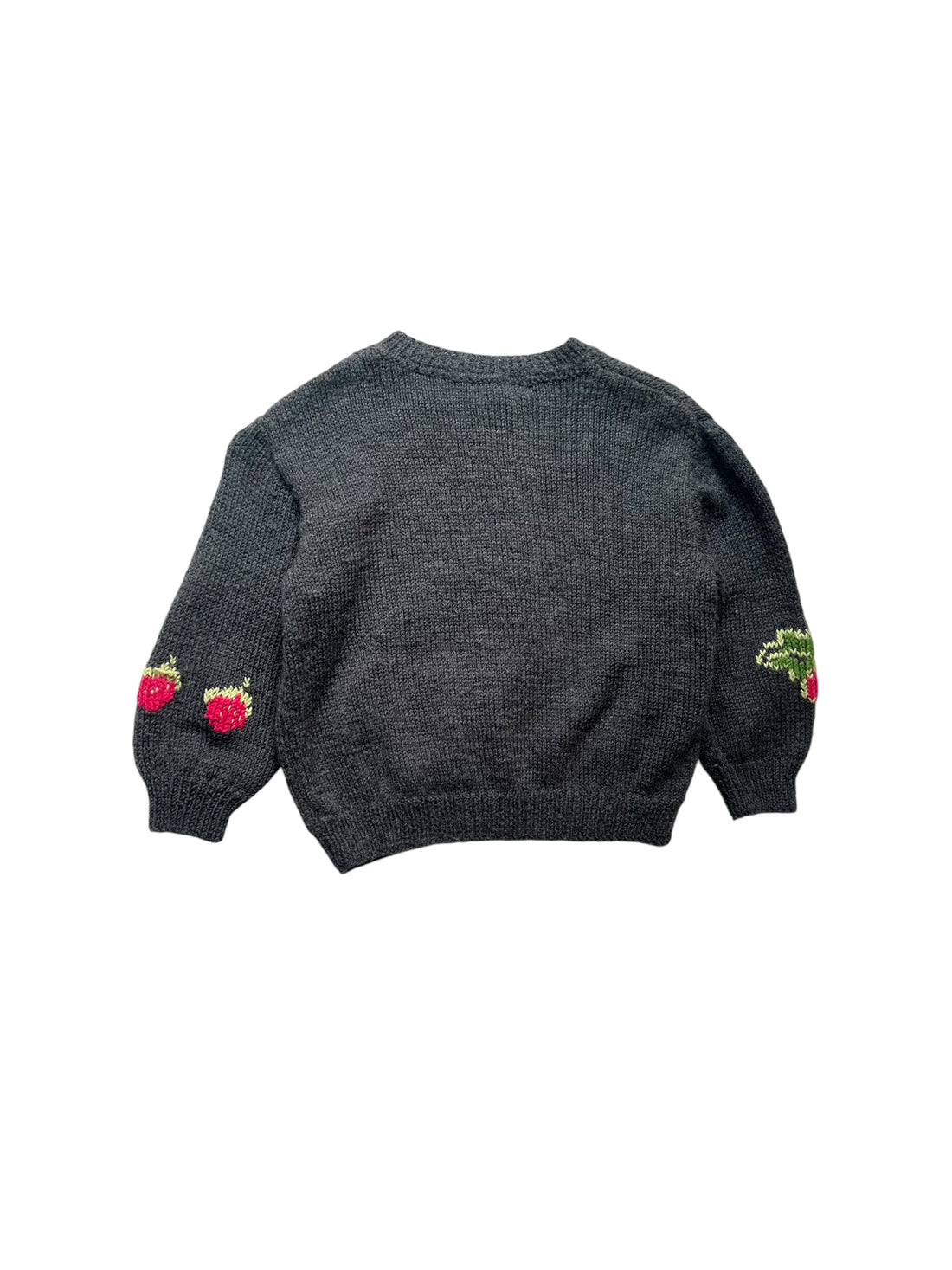 Pull broderies fraises - 4 ans