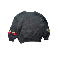 Pull broderies fraises - 4 ans