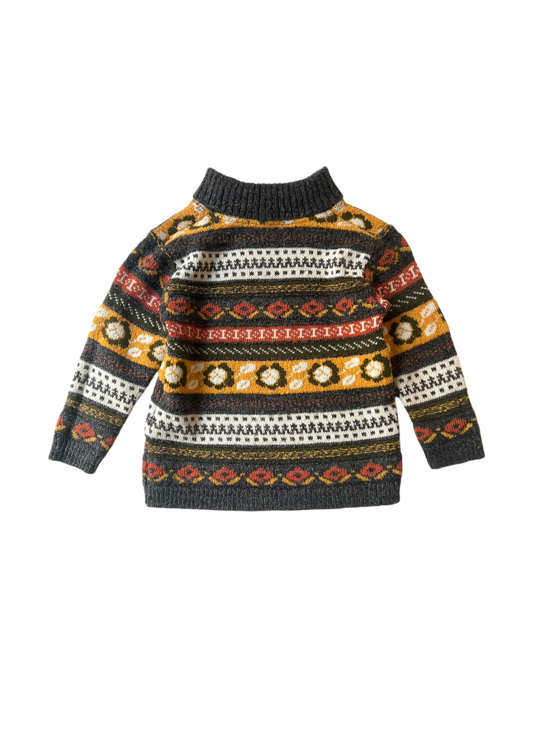 Pull jacquard col roulé - 3 ans