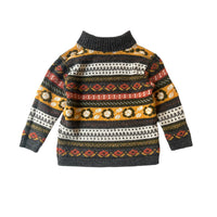 Pull jacquard col roulé - 3 ans