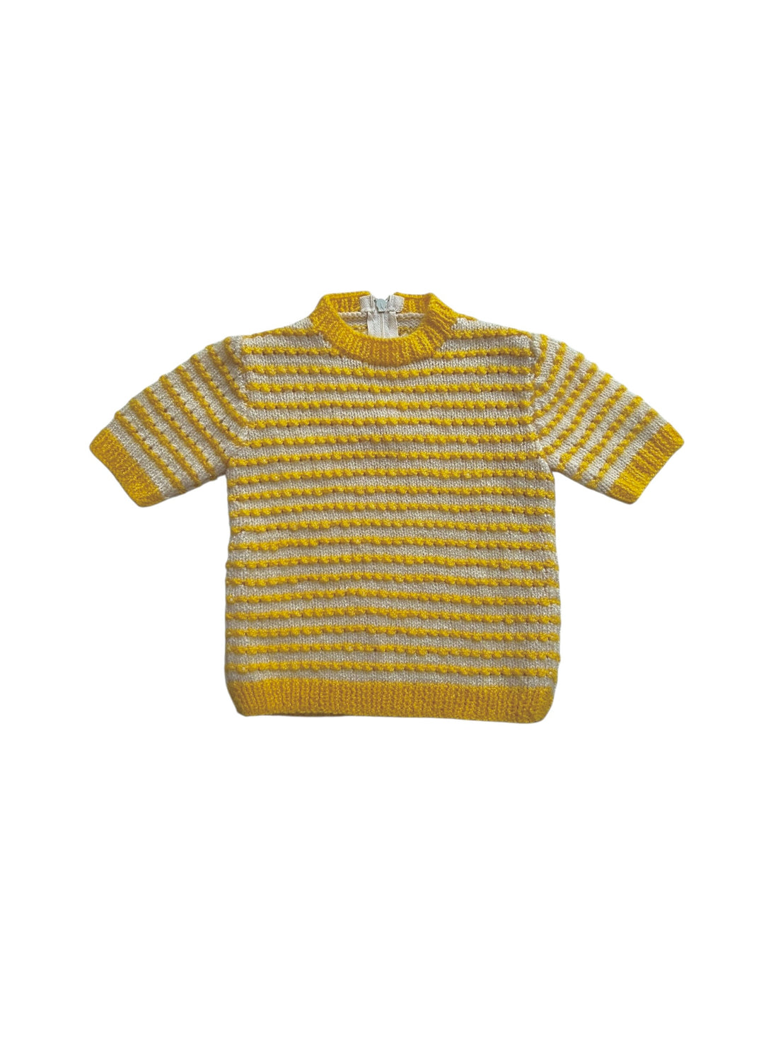 Pull manches courtes jaune - 6/9 mois