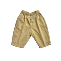 Pantalon velours côtelé jaune - 6 mois