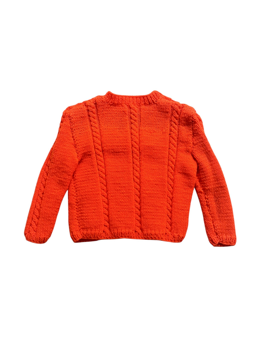 Gilet torsadé orange fluo - 24 mois