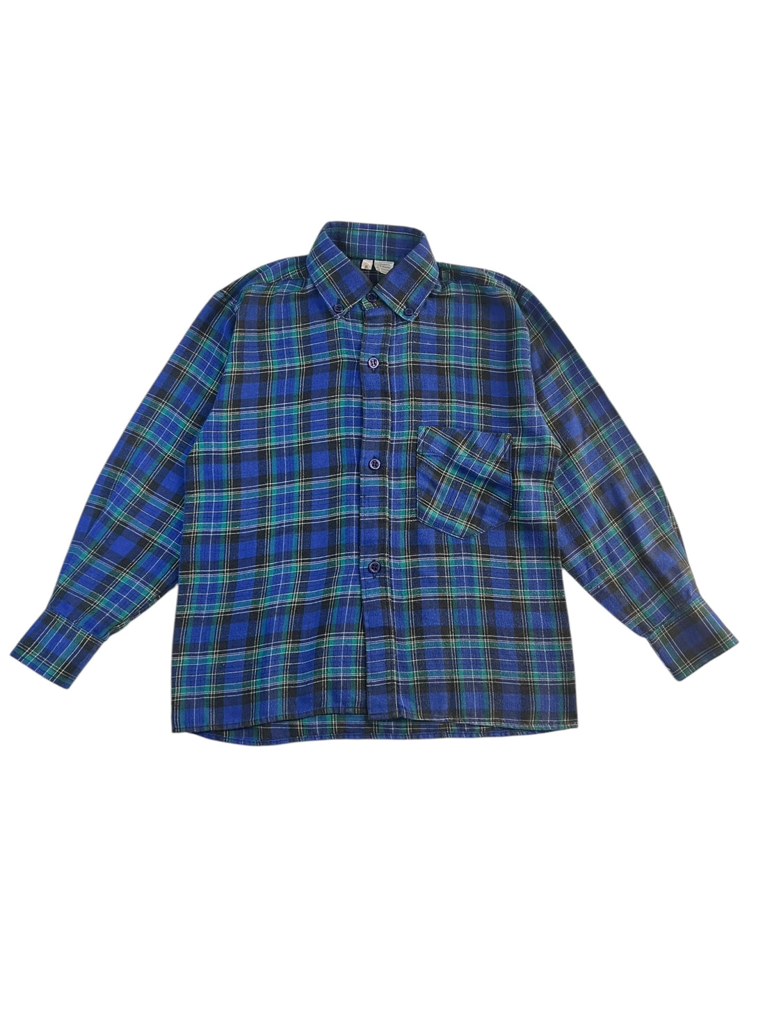 Chemise tartan bleue - 6 ans