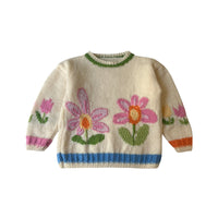 Pull brodé fleuri - 3 ans