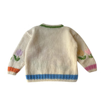 Pull brodé fleuri - 3 ans