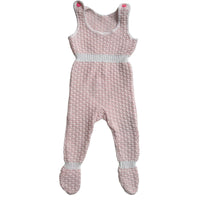 Combinaison tricot rose - 6 mois