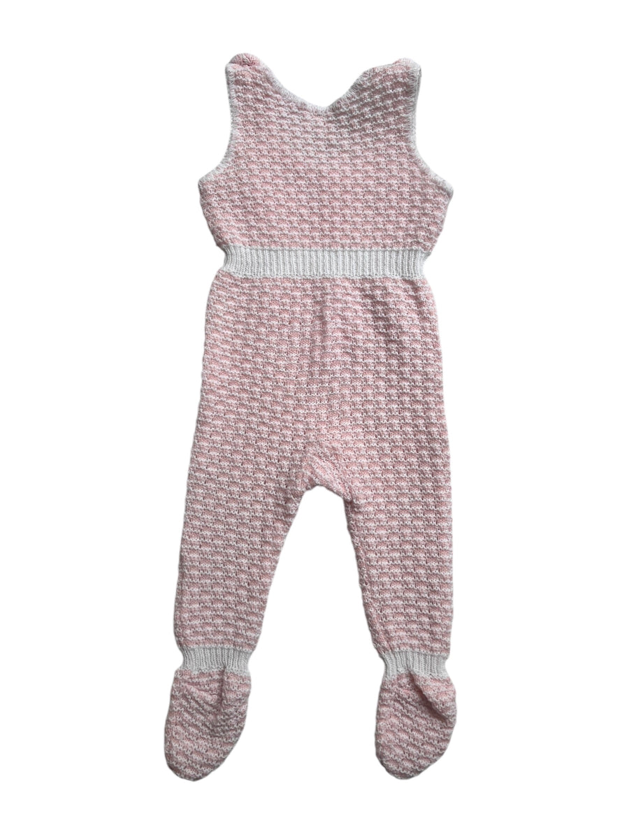 Combinaison tricot rose - 6 mois