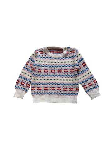 Pull jacquard d'hiver - 12 mois