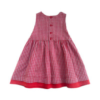 Robe carreaux Snoopy rouge - 18/24 mois