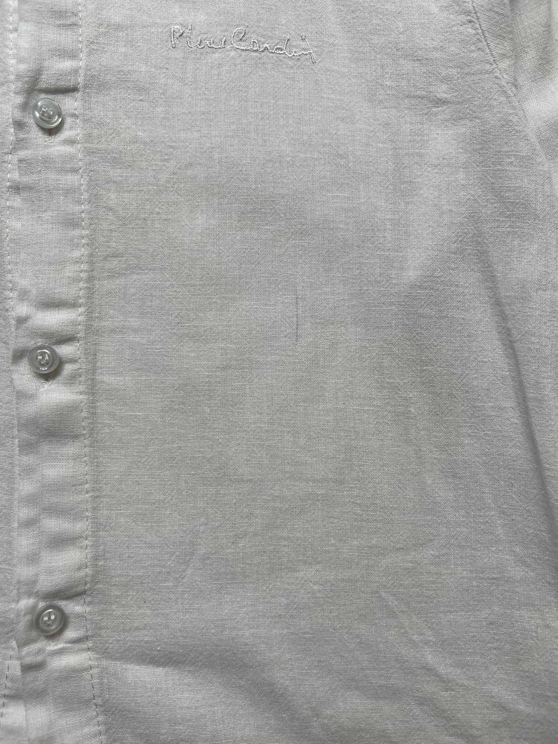 Chemise lin/coton blanche - 7 ans