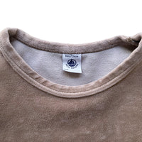 Pull velours beige - 6/8 ans