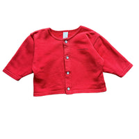 Gilet molleton rouge - 6 mois