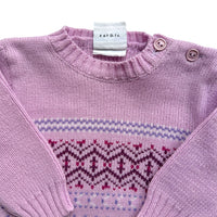 Pull jacquard lila - 6 mois